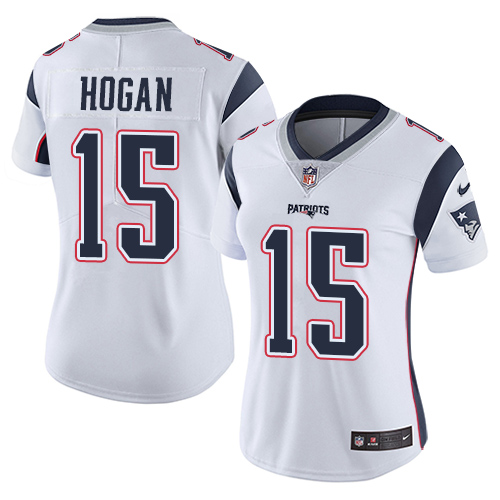 Nike Patriots #15 Chris Hogan White Women's Stitched NFL Vapor Untouchable Limited Jersey